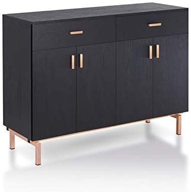 Showing results for expandable buffet table. Amazon.com - BOWERY HILL 2 Drawer Buffet Table in Black ...