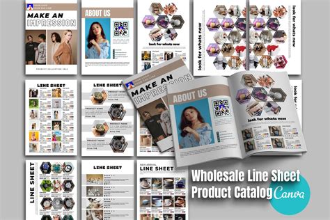 Editable Wholesale Line Sheet Product Catalog Template Canva Editable