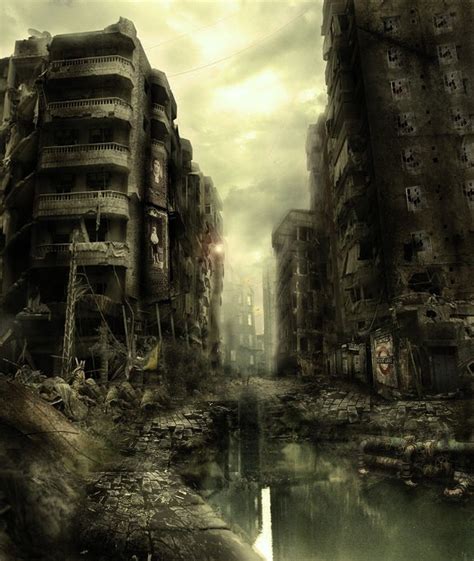 Ruined City Post Apocalyptic Art Apocalypse World