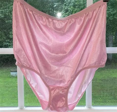 vintage pink sheer silky hi waisted granny brief panties womens 8 23 00 picclick