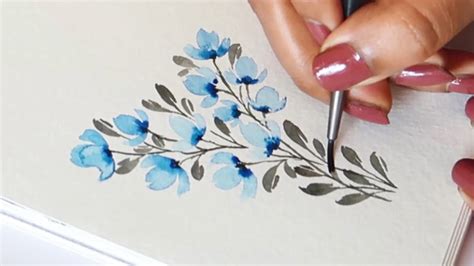 Painting Easy And Quick Flowers Watercolor Painting Tutorial For