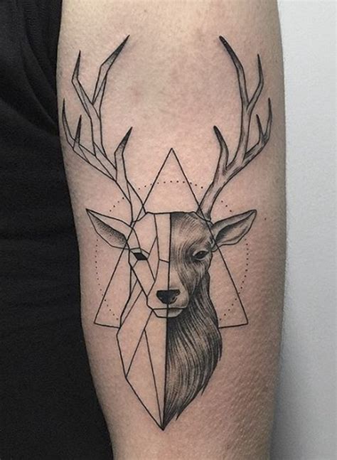 Geometric Deer Tattoo Geometric Tattoo Design Geometric Tattoo