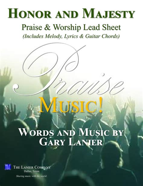 Honor And Majesty Praise Worship Lead Sheet Includes Melody Lyrics Chords Sheet Music