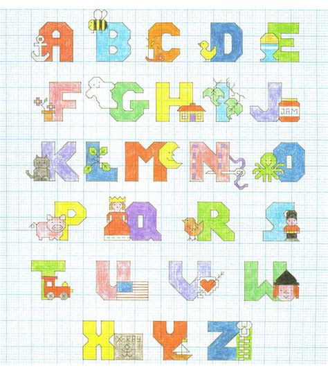 Cross Stitch Mania Free Childrens Alphabet Cross Stitch Chart