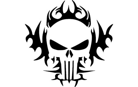 The Punisher Tribal 24×24 Free Dxf File For Free Download Vectors Art