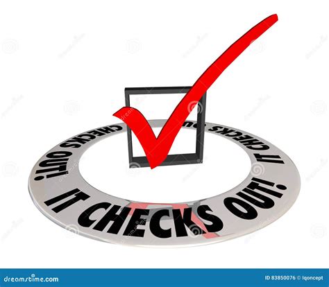 It Checks Out Verify Confirm Mark Box Answer Result Stock Illustration