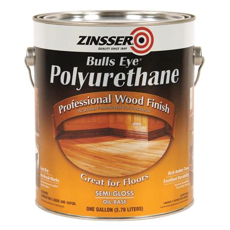 Varathane has this water based polyurethane to use in order to protect your wood elements inside your house. Zinsser Gallon Clear Semi-Gloss Polyurethane Varnish at ...