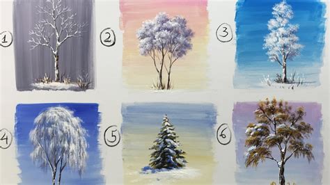 Winter Serie 6 Top 6 Winter Tree Acrylic Paintings Everyone Should