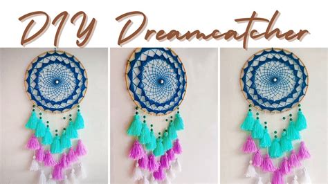Diy Dreamcatcher Easy Wall Hanging Tutorial Diy Room Decor How To Make Dreamcatcher With