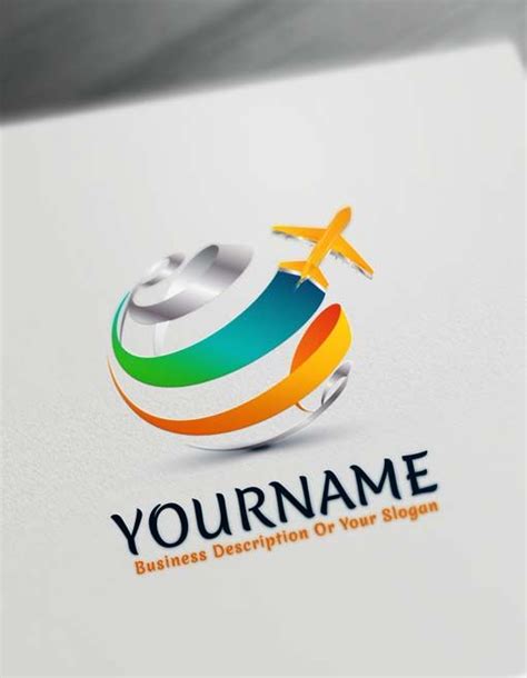 Create a logo in just a couple of clicks! Free Travel Logo Generator - Online Plane Flying Logo ...
