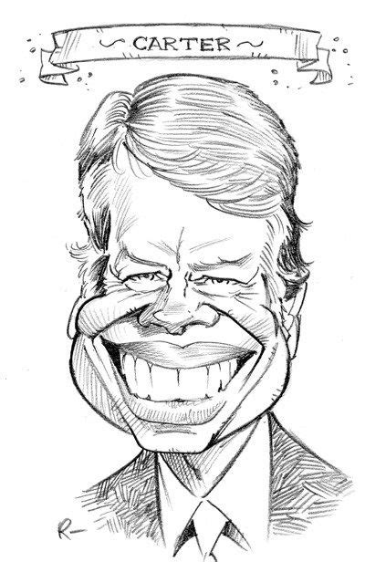 Presidential Caricatures 39 Jimmy Carter Cartoon Sketches Art
