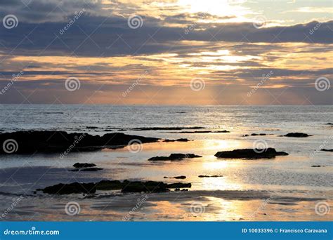 Sunset Reflected In The Sea Stock Photo Image Of Water Ocean 10033396