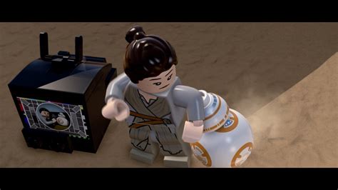 In Lego Star Wars The Force Awakens During An Early Cutscene Rey