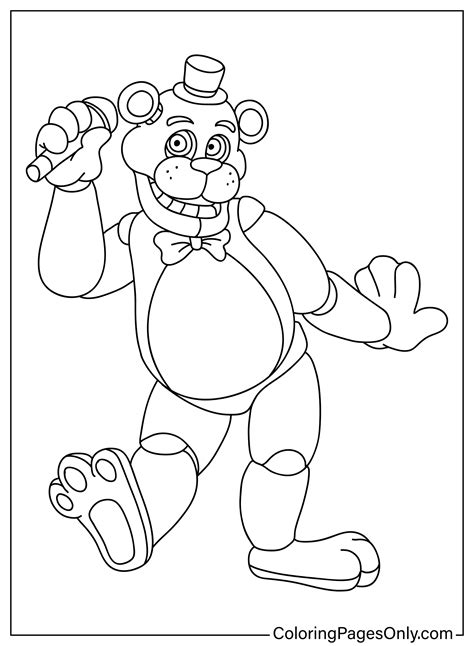 Color Page Freddy Fazbear Free Printable Coloring Pages
