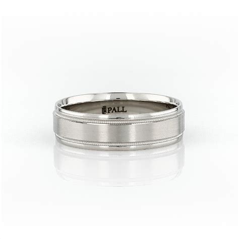Milgrain Emery Wedding Ring In Palladium 6mm Blue Nile Cn