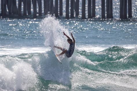Kanoa Igarashi Competing At The Us Open Of Surfing 2018 Editorial