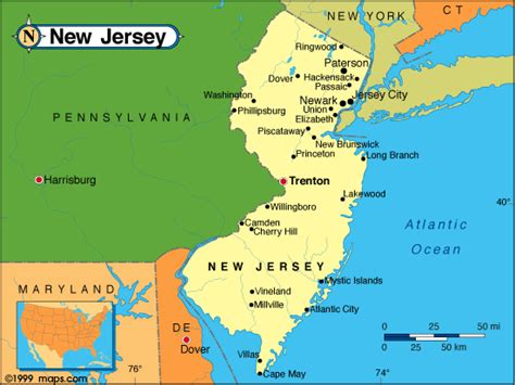 Dornig Bet Uben Asser New Jersey Pennsylvania Map Hampelmann Badewanne