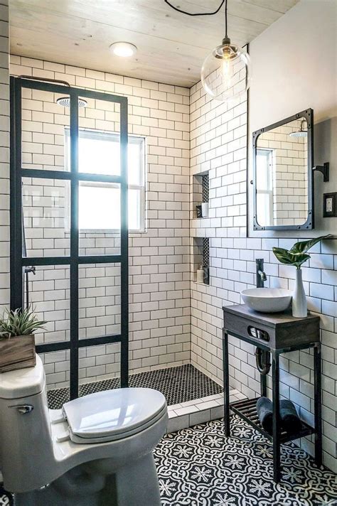 Our favourite small bathroom designs include monochrome and minimalist scandi influences. 80 best farmhouse tile shower ideas remodel (44) | Small ...