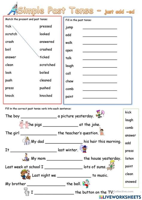 The Simple Past Tense Activity Live Worksheets