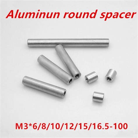 10pcs Lot M3 6 8 10 12 13 60 Od 5mm Aluminum Spacers Round Shaped Aluminum Round Standoff