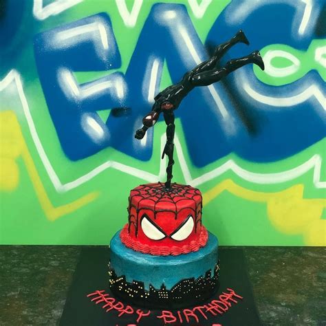 Miles Morales Spider Man Cake Found On Facebook By Sweet Ts Bakery In