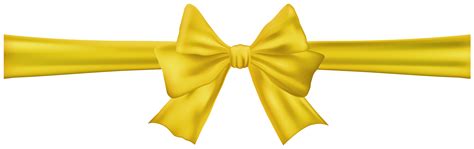 Bow With Ribbon Yellow Clip Art Image Gallery Yopriceville High