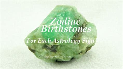 Zodiac Birthstones List For Twelve Astrology Signs