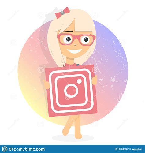 Girl Instagram Cartoon Characters Editorial Photography