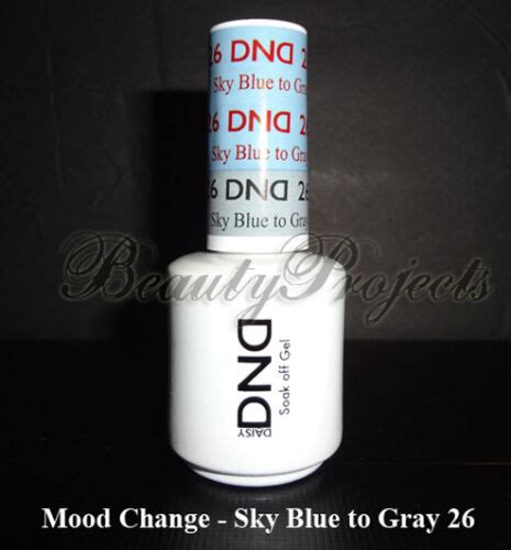 DND Daisy Mood Change Sky Blue To Gray 26 Soak Off DND Gel 5oz LED UV