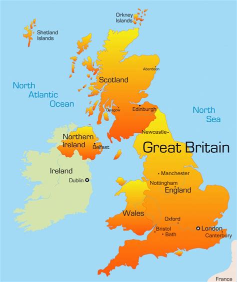 Map Of United Kingdom United Kingdom Of Great Britain And Northern