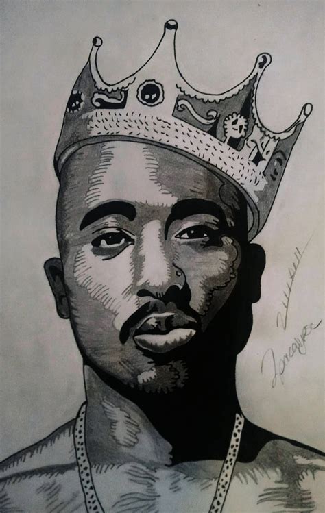 Tupac Amaru Shakur With Images Celebrity Art Portraits Drawing
