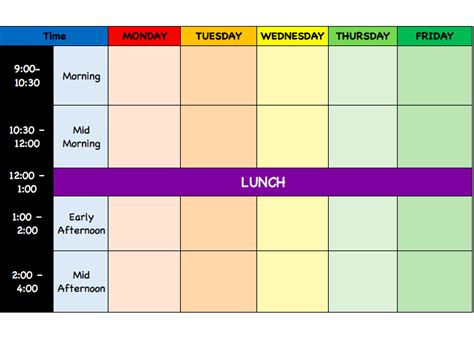 Teacher Weekly Schedule Timetabletime Blocking Teaching Resources