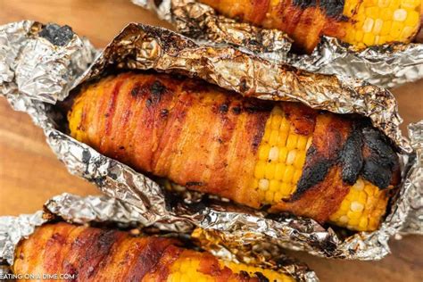 bacon wrapped corn on the cob sweet and savory corn