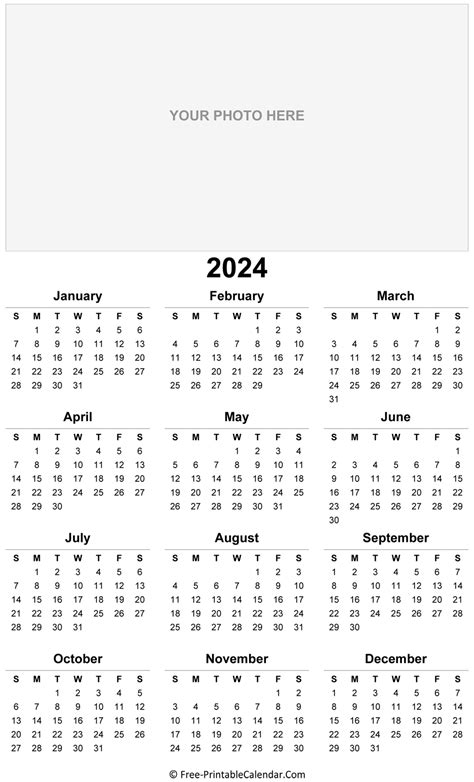 Free Printable Calendar 2024 Printable Templates Yearly Calendar 2024