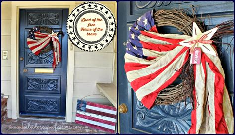 The spinning sign features a french style scroll bracket from which the sign will. Kaleidoscope of Colors: American Flag Front Door Wreath