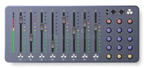 Audio Mixer Board Multitrack Mixing Controller Sound Level Sliders