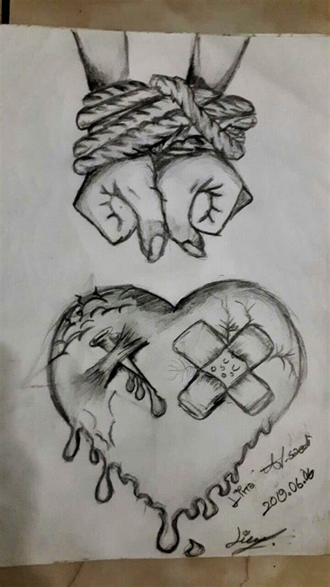 Sad Heart Touching Pencil Drawings Draw Shenanigan