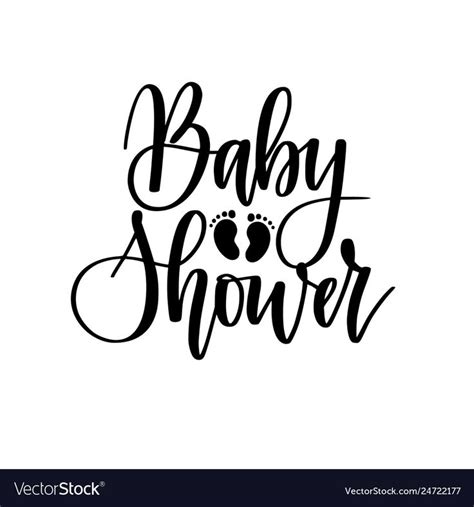 Baby Shower Vector Calligraphy Lettering Design For Invitations