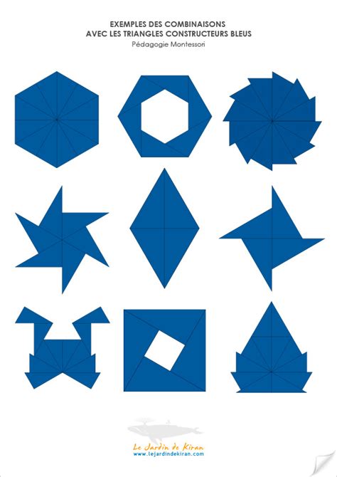 Examples Of Montessori Blue Triangles Enseignement Primaire