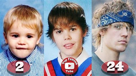 justin bieber transformation justin bieber transformation from 1 to 24 years old by top