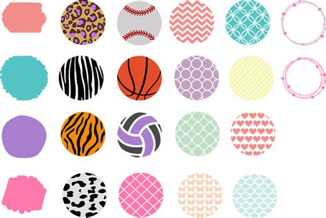 Round Acrylic Keychain Patterns - Free SVG Files