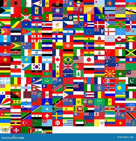 Flags Of The World 240 Flags Stock Illustration Image 541435