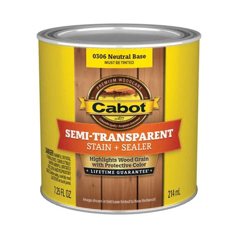 Cabot Neutral Base Semi Transparent Exterior Wood Stain And Sealer