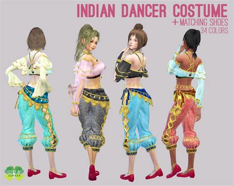 Indian Dancer Costume For The Sims 4 By Cosplay Simmer Sims Sims 4