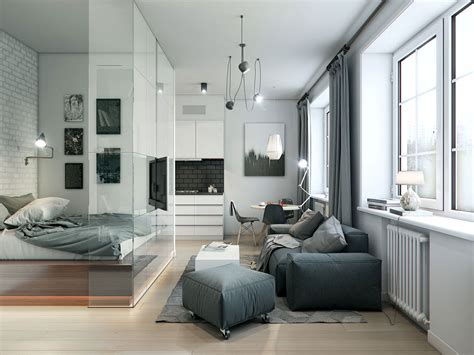 3 Studio Apartment Design Inspiration By Konstantin