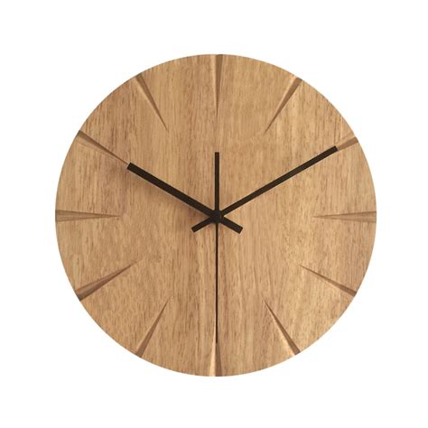 12 Inch Silent Wood Wall Clock Simple Modern Design Wooden Clocks For