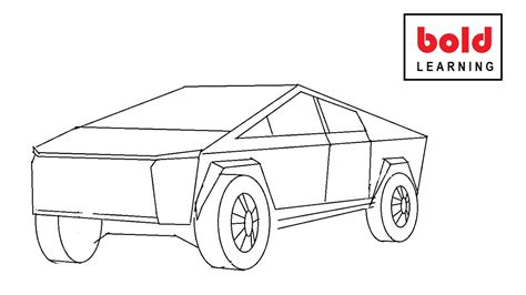 Tesla Cybertruck Sketch Coloring Page