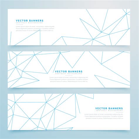 Banners Set Made With Minimal Lines Download Free Vector Art Stock