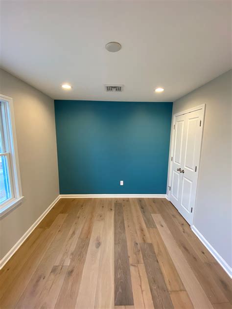 Sherwin Williams Crushed Ice With Manitou Blue Accent Wall Blue