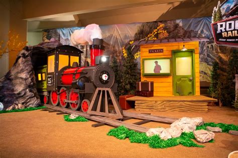 Main Stage Rocky Railway Vbs Vbs Themes Vbs Crafts Train Decor